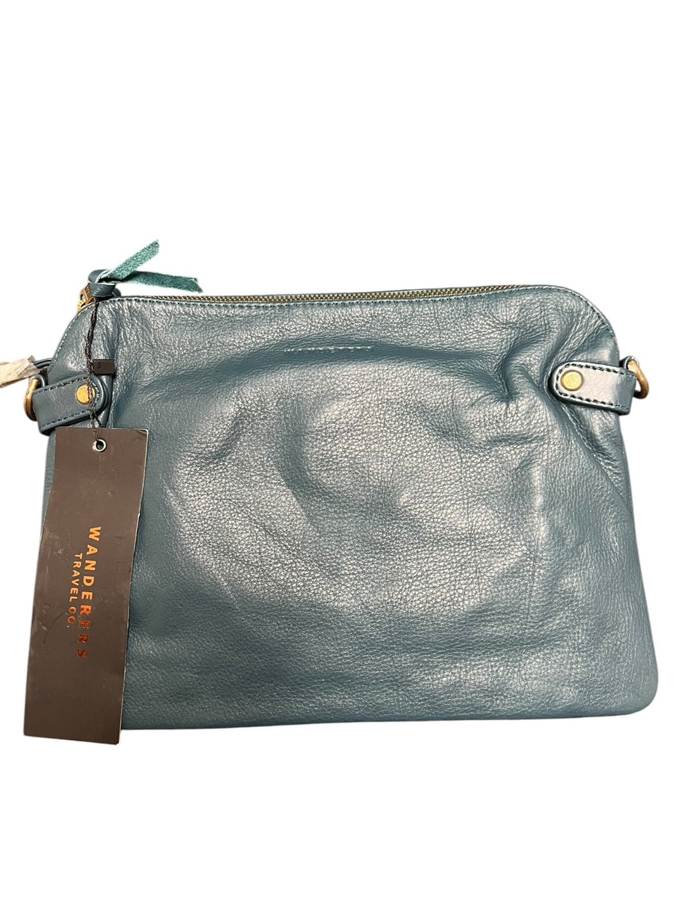 New Wanderers Teal Leather Crossbody Bag